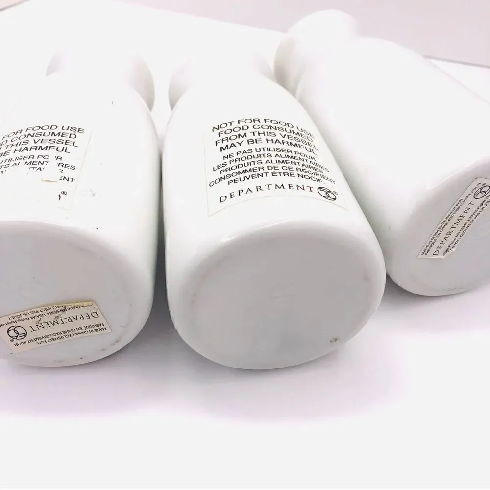 Dept 56 “Bundle of Joy” Mini Ceramic Vases – Set of 3